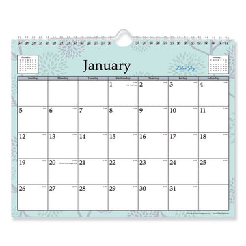 Blue Sky® Rue Du Flore Wall Calendar, Rue Du Flore Artwork, 11 X 8.75, White-jade-lavender Sheets, 12-month (jan To Dec): 2022 freeshipping - TVN Wholesale